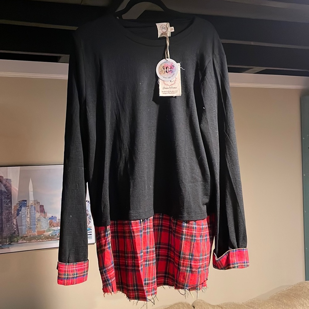 Grace and Emma two-tone shirt